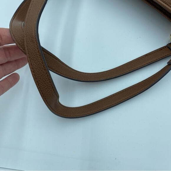 Tommy Hilfiger Large Tote Purse Handbag Gold Chain Accents-Brown - Picture 10 of 14